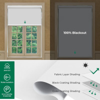 Allesin Motorized Roller Blinds with Remote Control for Windows, Blackout Smart Roller Shade, Battery Powered Electric Smart Blind (White,H72 x W31) White 31