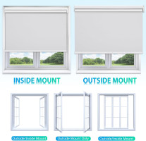 Allesin Motorized Roller Blinds with Remote Control for Windows, Blackout Smart Roller Shade, Battery Powered Electric Smart Blind (White,H72 x W31) White 31