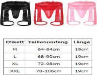 Men’s Lace G-String Thongs Mesh Bikini Underwear Boxer Briefs Sexy/Sissy Pouch Panties Lingerie Garters Underpants Medium Pink