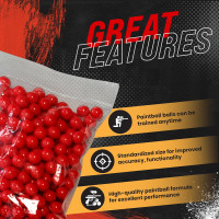 3Skull .43 Caliber Paintballs for Umarex T4E Paintball Pistols Blood Red Fill - .43 Cal Ammo 250