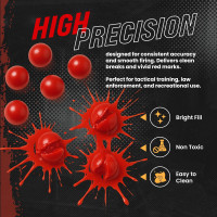 3Skull .43 Caliber Paintballs for Umarex T4E Paintball Pistols Blood Red Fill - .43 Cal Ammo 250