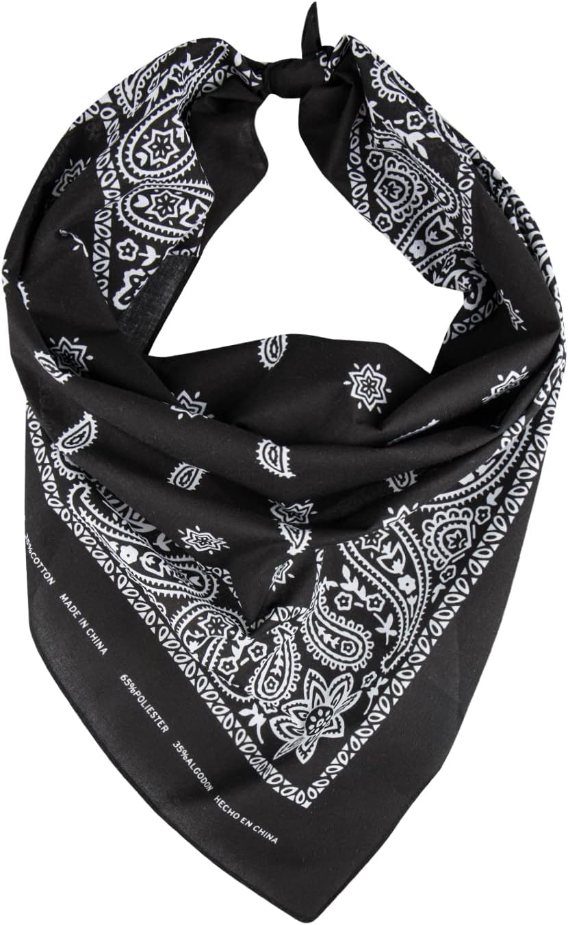 Levi’s All-Gender Multi-Purpose Bandana Gift Set – Headband, Wrap, Face & Neck Coverage Pack 3 Black