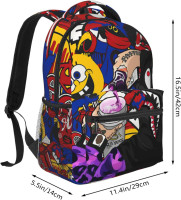 Backpack Shark Teeth Camo Backpacks Travel Laptop Daypack Big Capacity Bookbag Fashion Durable Back Pack for School Boy Girl Men and Women-SuperGraffiti