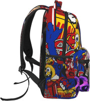 Backpack Shark Teeth Camo Backpacks Travel Laptop Daypack Big Capacity Bookbag Fashion Durable Back Pack for School Boy Girl Men and Women-SuperGraffiti