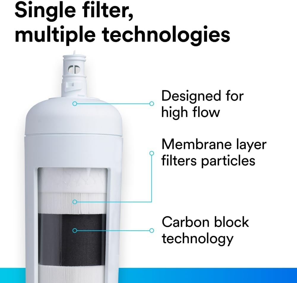 Aqua-Pure FF101 Replacement Water Filter Cartridge for Aqua-Pure System 3M FF100, Reduces Lead, Microplastics, Chlorine Taste and Odor, Cysts, Select VOCs FF101 Replacement Cartridge
