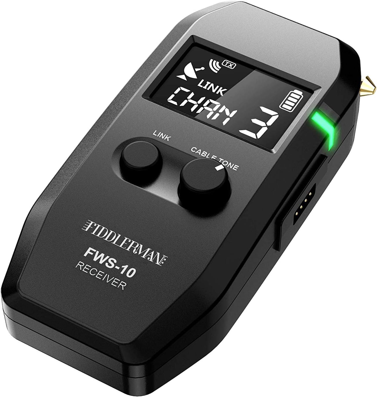 Wireless Instrument Audio Transmitter and Receiver System With Rechargeable Built-in Lithium Batteries FWS-10
