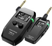 Wireless Instrument Audio Transmitter and Receiver System With Rechargeable Built-in Lithium Batteries FWS-10