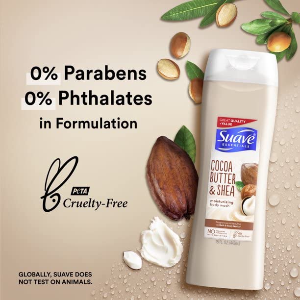 Suave Naturals Body Wash - Cocoa Butter - 12 oz - 2 pk