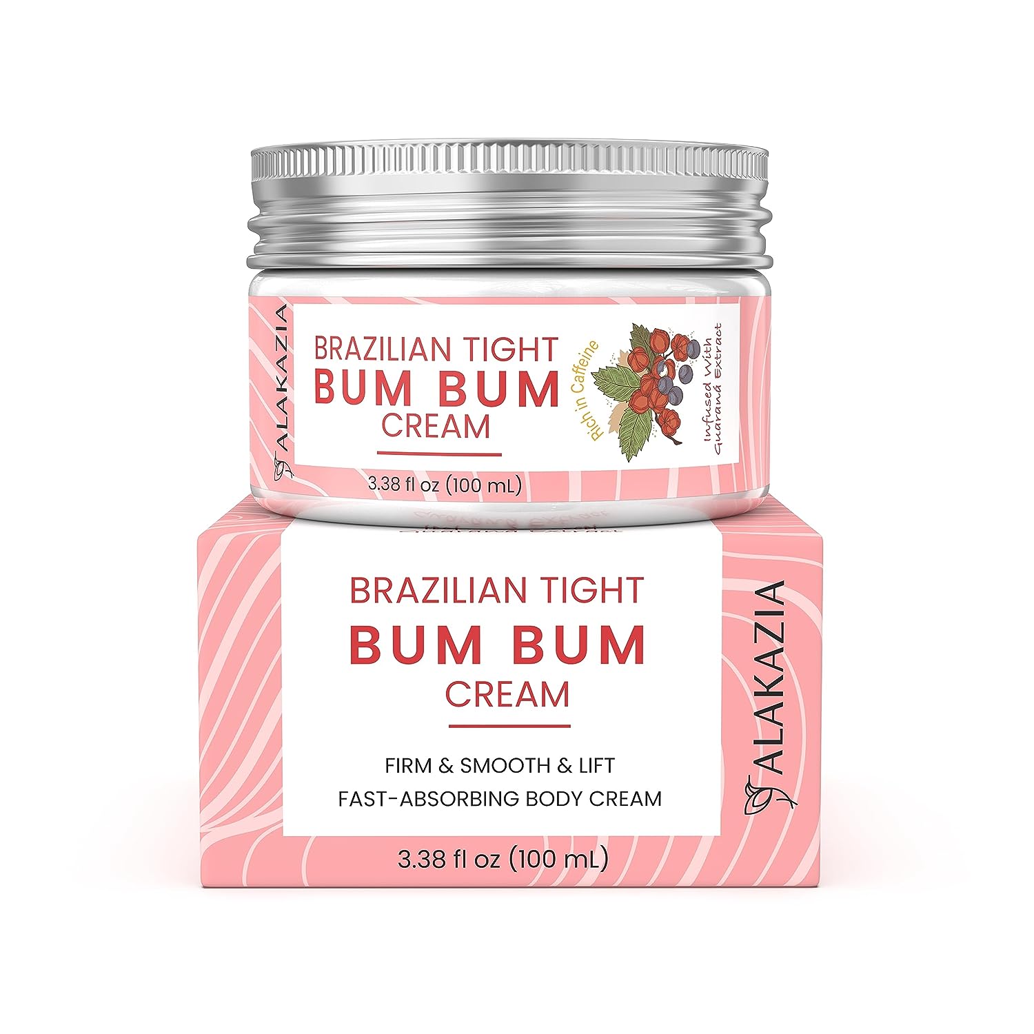 Brazilian Bum Bum Cream, BumBum Cream, Cellulite Cream for Thighs and Butt Fast, Anti Cellulite Cream, Inner Thigh Firming Cream, Brazilian Bum Bum Body Cream, 100ml by Alakazia