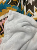 JAWO Aztec Throw Blanket, Native American Indian Western Tribal Navajo Pattern Warm Cozy Bed Couch Blanket, Southwestern Print Fleece Flannel Throws and Blankets Livingroom Bedroom Decor Teal 50X60
