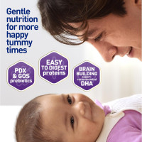 Enfamil NeuroPro Gentlease Baby Formula, Infant Formula Nutrition, Brain Support that has DHA, HuMO6 Immune Blend, Designed to Reduce Fussiness, Crying, Gas & Spit-up in 24 Hrs, has Prebiotics to Promote Softer Stools, Reusable Tubs, 19.5 Oz, (Pack of 4)