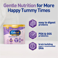 Enfamil NeuroPro Gentlease Baby Formula, Infant Formula Nutrition, Brain Support that has DHA, HuMO6 Immune Blend, Designed to Reduce Fussiness, Crying, Gas & Spit-up in 24 Hrs, has Prebiotics to Promote Softer Stools, Reusable Tubs, 19.5 Oz, (Pack of 4)