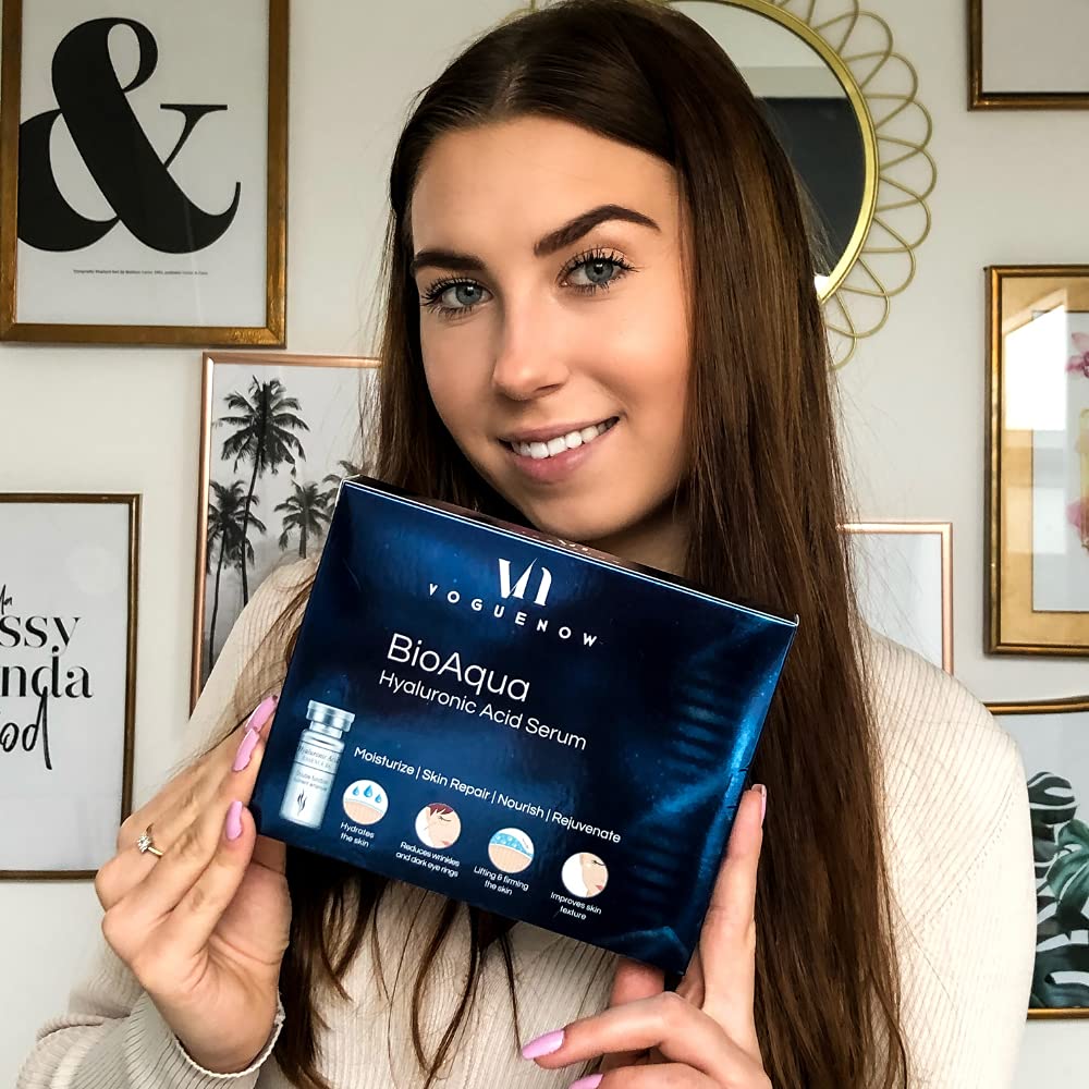 Hyaluronic Acid Serum Ampoules Pack (10pc) - Boosts Light Therapy Results - Anti Wrinkle and Anti Aging Serum - Moisturizing and Hydrating Facial Serum. Light therapy Hyaluronic Acid Serum