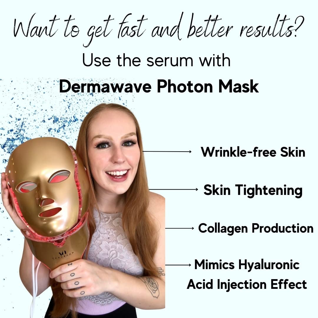 Hyaluronic Acid Serum Ampoules Pack (10pc) - Boosts Light Therapy Results - Anti Wrinkle and Anti Aging Serum - Moisturizing and Hydrating Facial Serum. Light therapy Hyaluronic Acid Serum