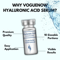 Hyaluronic Acid Serum Ampoules Pack (10pc) - Boosts Light Therapy Results - Anti Wrinkle and Anti Aging Serum - Moisturizing and Hydrating Facial Serum. Light therapy Hyaluronic Acid Serum