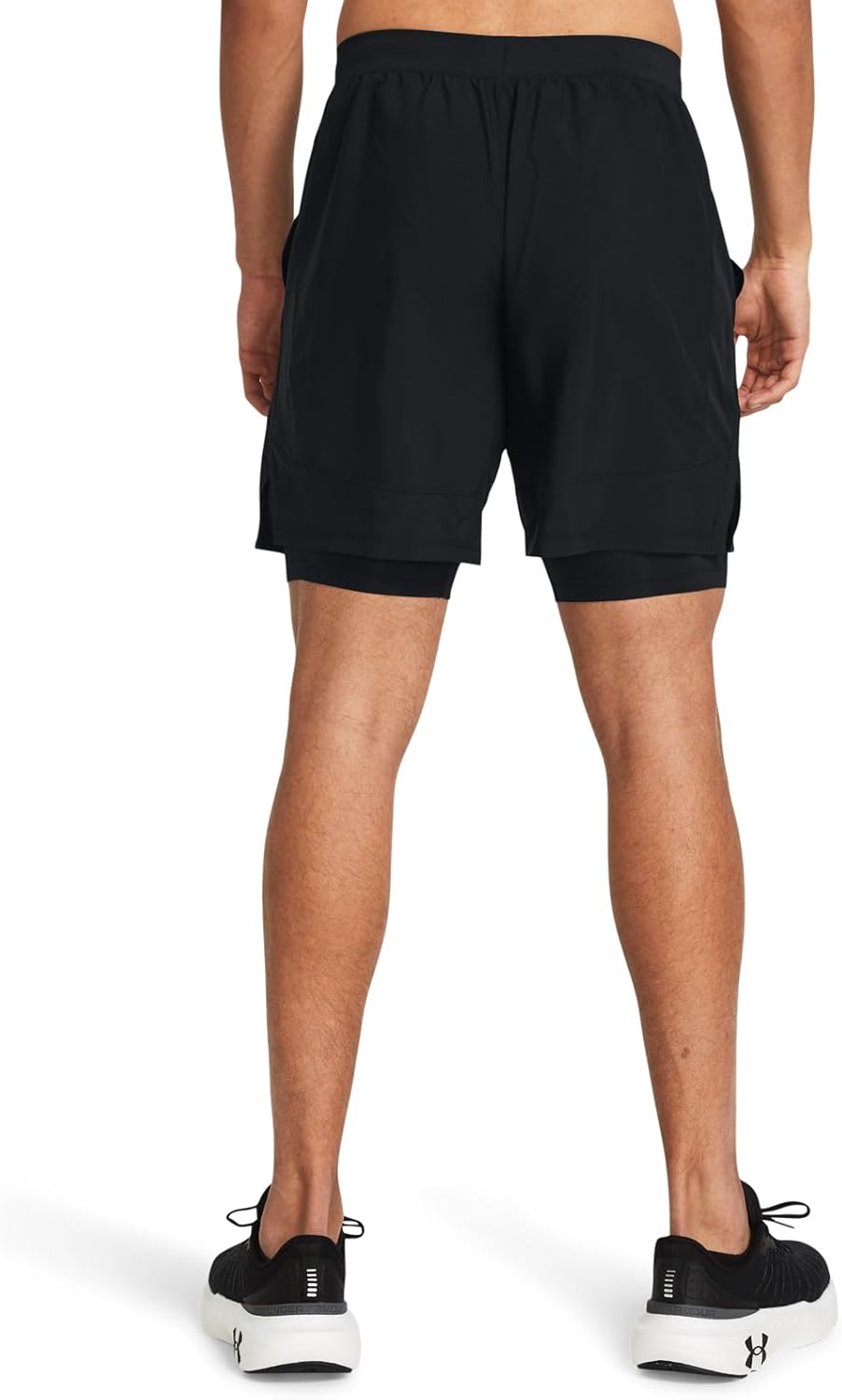 Under Armour Men's Launch Run 7-inch 2-in-1 Shorts Medium (001) Black / Black / Reflective
