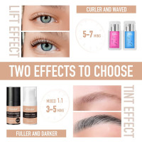 Lash Lift Kit and Black, Eyelash Perm Kit with Lash Lift Glue Balm, Instant Curled and Voluminous Coloring with Black Hair Colors, Complete Tools for Salon Home