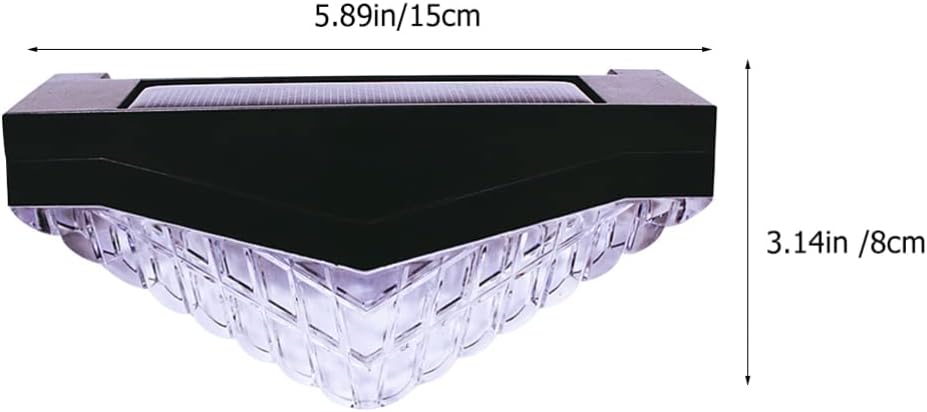 NOVOCE 2pcs Solar Deck Lights Diamond Fence Light Outdoor Post Cap Garden Wall-Mounted Lamp Stair Step Led Brightness Yard Patio Decorative Bubbles Lantern for Home Black