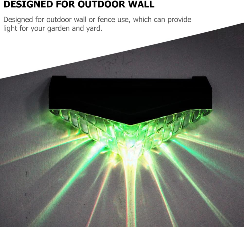 NOVOCE 2pcs Solar Deck Lights Diamond Fence Light Outdoor Post Cap Garden Wall-Mounted Lamp Stair Step Led Brightness Yard Patio Decorative Bubbles Lantern for Home Black