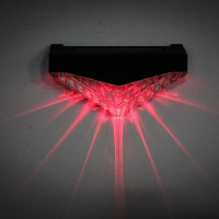 NOVOCE 2pcs Solar Deck Lights Diamond Fence Light Outdoor Post Cap Garden Wall-Mounted Lamp Stair Step Led Brightness Yard Patio Decorative Bubbles Lantern for Home Black