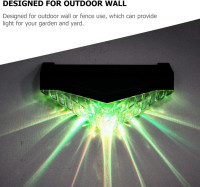 NOVOCE 2pcs Solar Deck Lights Diamond Fence Light Outdoor Post Cap Garden Wall-Mounted Lamp Stair Step Led Brightness Yard Patio Decorative Bubbles Lantern for Home Black