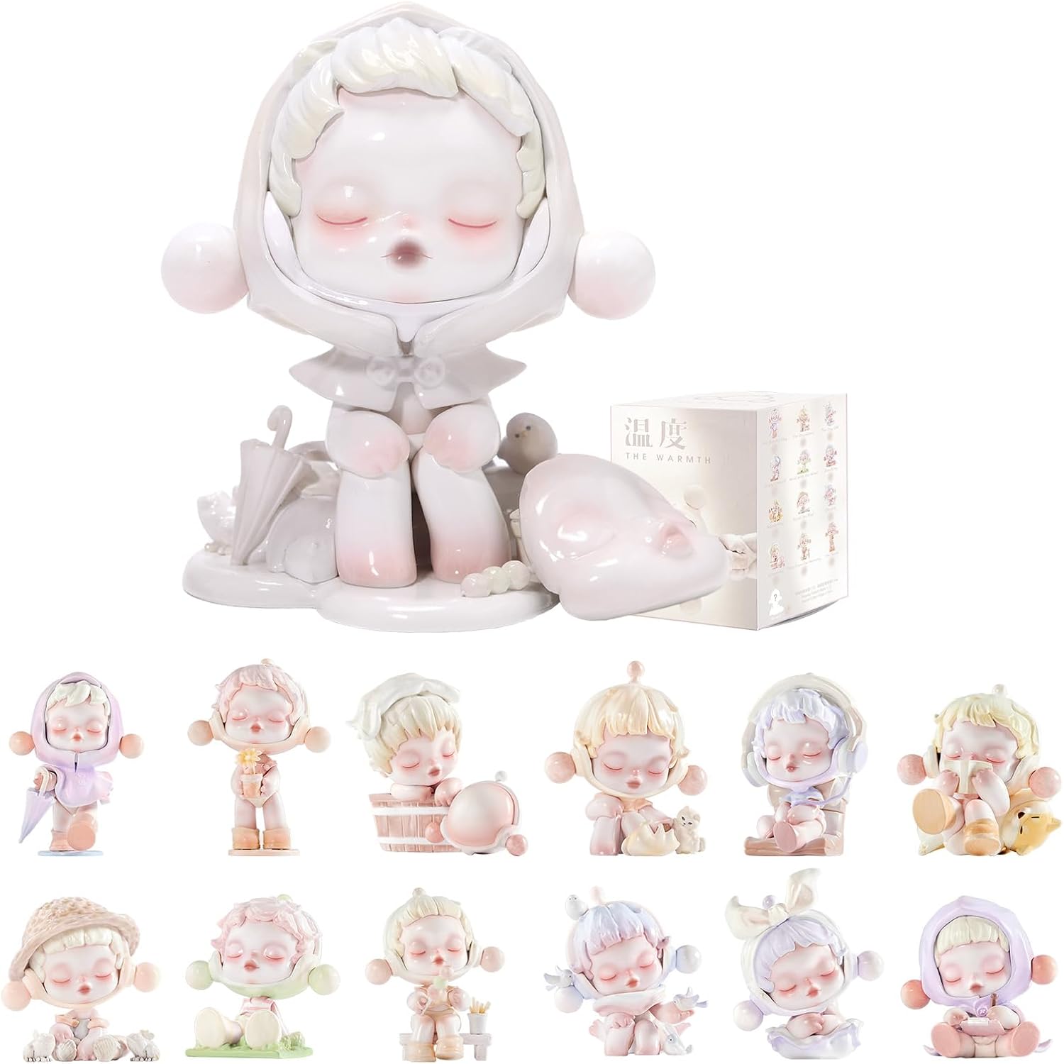 POP MART SKULLPANDA Warmth Series, SKULLPANDA Blind Box Figures, Random Design Action Figures Collectible Toys Home Decorations, Holiday Birthday Gifts for Girls and Boys, Single Box Temperature Single Box