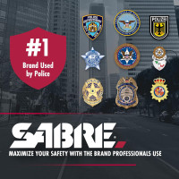 SABRE RED Compact Pepper Spray, Max Police Strength OC Spray with UV Dye, Compact Belt Clip For Easy Carry & Fast Access, Protect Against Multiple Threats, 0.67 fl oz, Secure & Easy to Use Safety Black, 2-Pack Spray