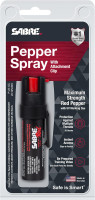 SABRE RED Compact Pepper Spray, Max Police Strength OC Spray with UV Dye, Compact Belt Clip For Easy Carry & Fast Access, Protect Against Multiple Threats, 0.67 fl oz, Secure & Easy to Use Safety Black, 2-Pack Spray