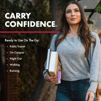 SABRE RED Compact Pepper Spray, Max Police Strength OC Spray with UV Dye, Compact Belt Clip For Easy Carry & Fast Access, Protect Against Multiple Threats, 0.67 fl oz, Secure & Easy to Use Safety Black, 2-Pack Spray