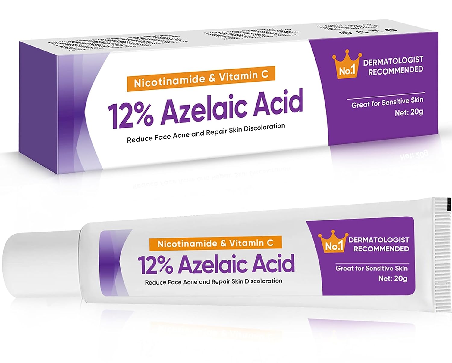 Topicy Azelaic Acid 10% Facial Cream, Natural Extracts & Salicylic Acid, Balance Excess Sebum, for Redness Relief Face, Dark Spot, Rosacea Acne