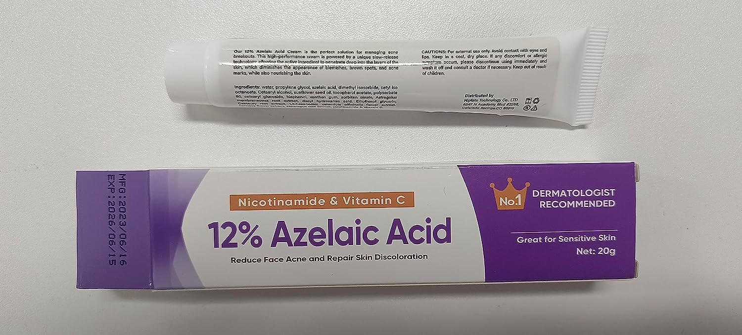 Topicy Azelaic Acid 10% Facial Cream, Natural Extracts & Salicylic Acid, Balance Excess Sebum, for Redness Relief Face, Dark Spot, Rosacea Acne