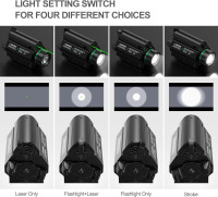 Feyachi LF-68 Green Laser Weapon Light 1000 Lumen LED Flashlight Combo with Picatinny Rail Mount for Pistol Rifle Rechargeable