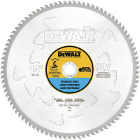DEWALT 14-Inch Metal Cutting Blade, Stainless Steel, 1-Inch Arbor, 90-Tooth (DWA7749) 14