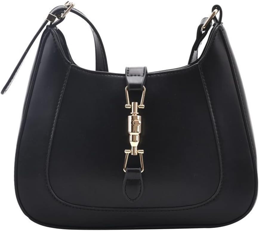 Shoulder Bag Purse for Women, Handbag Crossbody Bag Underarm PU Leather Wallet Tote Black