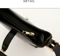 Shoulder Bag Purse for Women, Handbag Crossbody Bag Underarm PU Leather Wallet Tote Black