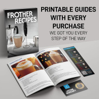 Zulay Kitchen Milk Frother Handheld Battery Operated – Electric Drink Mixer for Coffee, Lattes, Cappuccinos, Matcha & Hot Chocolate – Portable Foam Maker & Coffee Bar Accessory Froth Mate Alpha Black