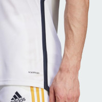 adidas Men's Real Madrid 23/24 Home Jersey - A Sleek and Lightweight Jersey with Gold Accents and Legendary Soccer History Large White