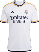 adidas Men's Real Madrid 23/24 Home Jersey - A Sleek and Lightweight Jersey with Gold Accents and Legendary Soccer History Large White