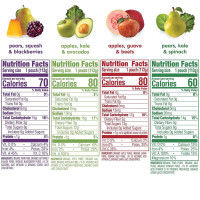 Happy Baby Organics Stage 2 Baby Food Pouches, Gluten Free, Vegan & Healthy Snack, Clearly Crafted Fruit & Veggie Puree, Fruit & Veggie Variety Pack, 4 Ounces (Pack of 16)