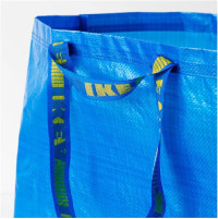 I-K-E-A Frakta Shopping Bag Large Blue (Set of 4) Grocery Laundry Tote Bag