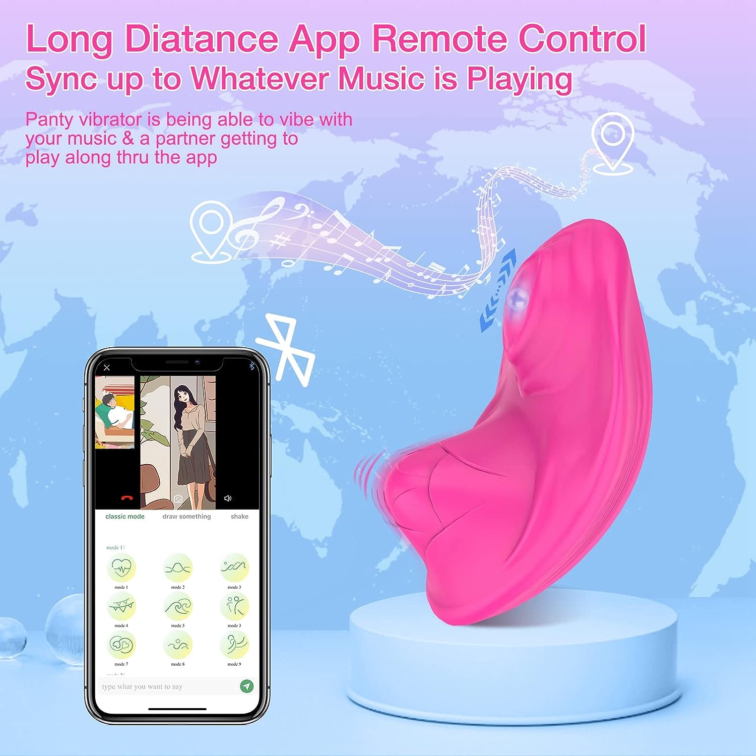 Remote Control Vibrator Wearable Panty Vibrator, Butterfly Vibrator for Panties Dual Stimulator Dual Motor Slip Vibrator Adult Toy (Rose Pink)