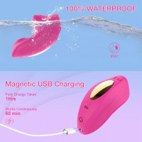 Remote Control Vibrator Wearable Panty Vibrator, Butterfly Vibrator for Panties Dual Stimulator Dual Motor Slip Vibrator Adult Toy (Rose Pink)