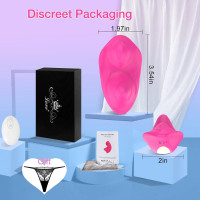 Remote Control Vibrator Wearable Panty Vibrator, Butterfly Vibrator for Panties Dual Stimulator Dual Motor Slip Vibrator Adult Toy (Rose Pink)