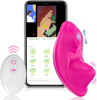 Remote Control Vibrator Wearable Panty Vibrator, Butterfly Vibrator for Panties Dual Stimulator Dual Motor Slip Vibrator Adult Toy (Rose Pink)