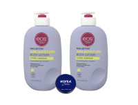 EOS Shea Better 24 Moisture Body Lotion. Vanilla Cashmere. 16 fl oz. ( Pack of 2) Travel Size Body Cream 1 Oz., 3 Piece Set
