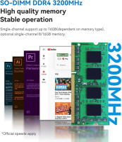 Beelink Mini S12 Mini PC, Intel N95 (4C/4T, up to 3.4GHz), 8GB DDR4, 256GB SSD, Desktop Computer Support Dual HDMI 4K@60Hz, WiFi 6, BT5.2, NAS, Low Power N100 16G+500G