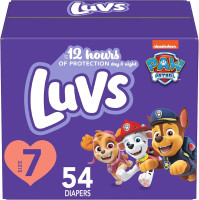 Luvs Size 7 Baby Diapers, Platinum Protection Bluey Diapers for Day & Night, Size 7, 54 Count (Packaging May Vary) Size 7 54