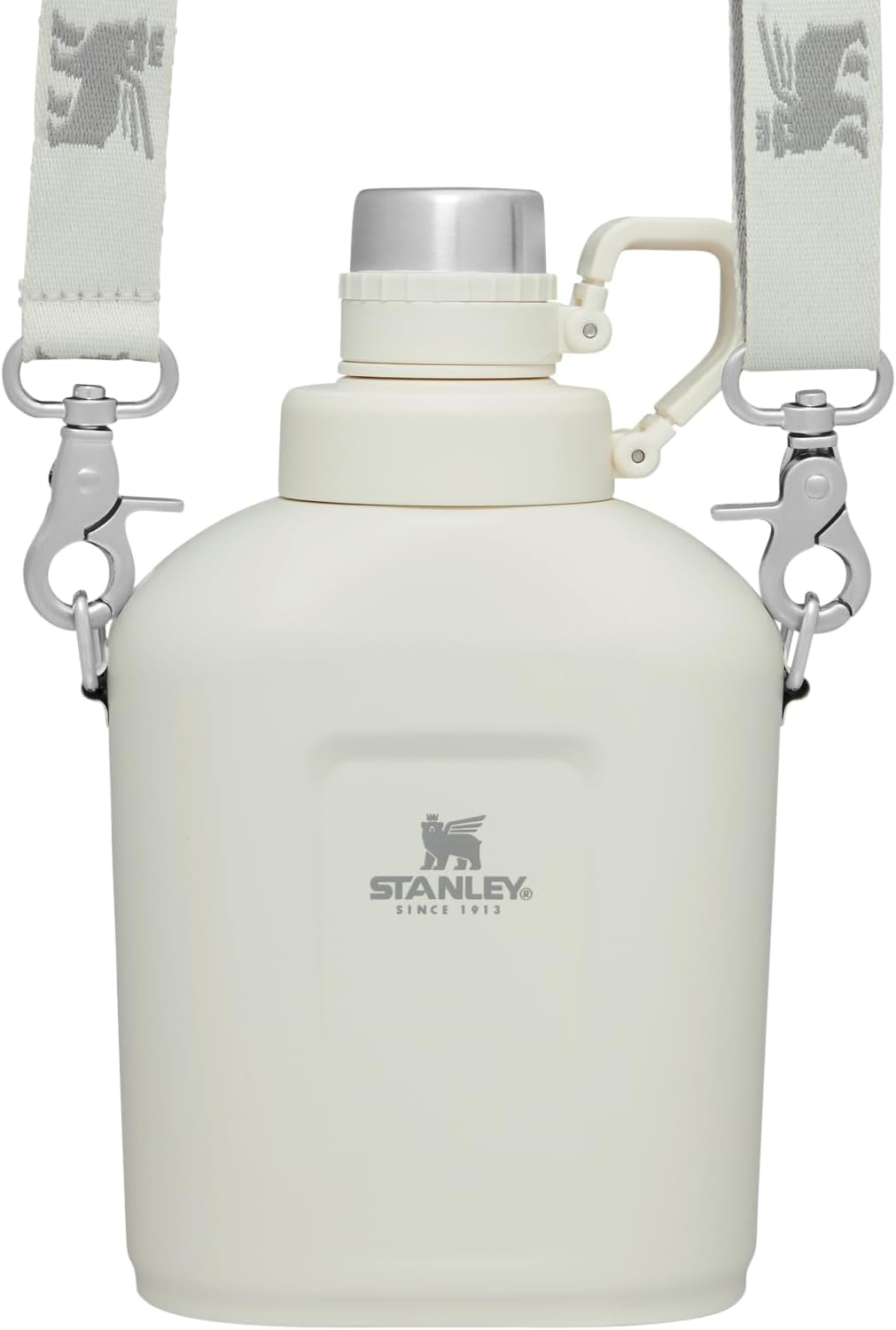 Stanley Legendary Classic Canteen Water Bottle - 1.1 QT - Stainless Steel Canteen with Strap and Leakproof Lid - Dishwasher Safe and BPA-Free, Cream Cream 35.2 Ounces