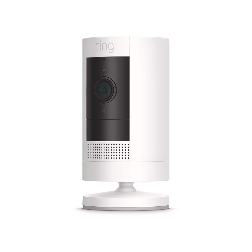 Ring Outdoor Cam (Stick Up Cam) | Weather-Resistant Outdoor Camera, Live View, Color Night Vision, Two-Way Talk, Motion alerts, Works with Alexa | White 1 Camera