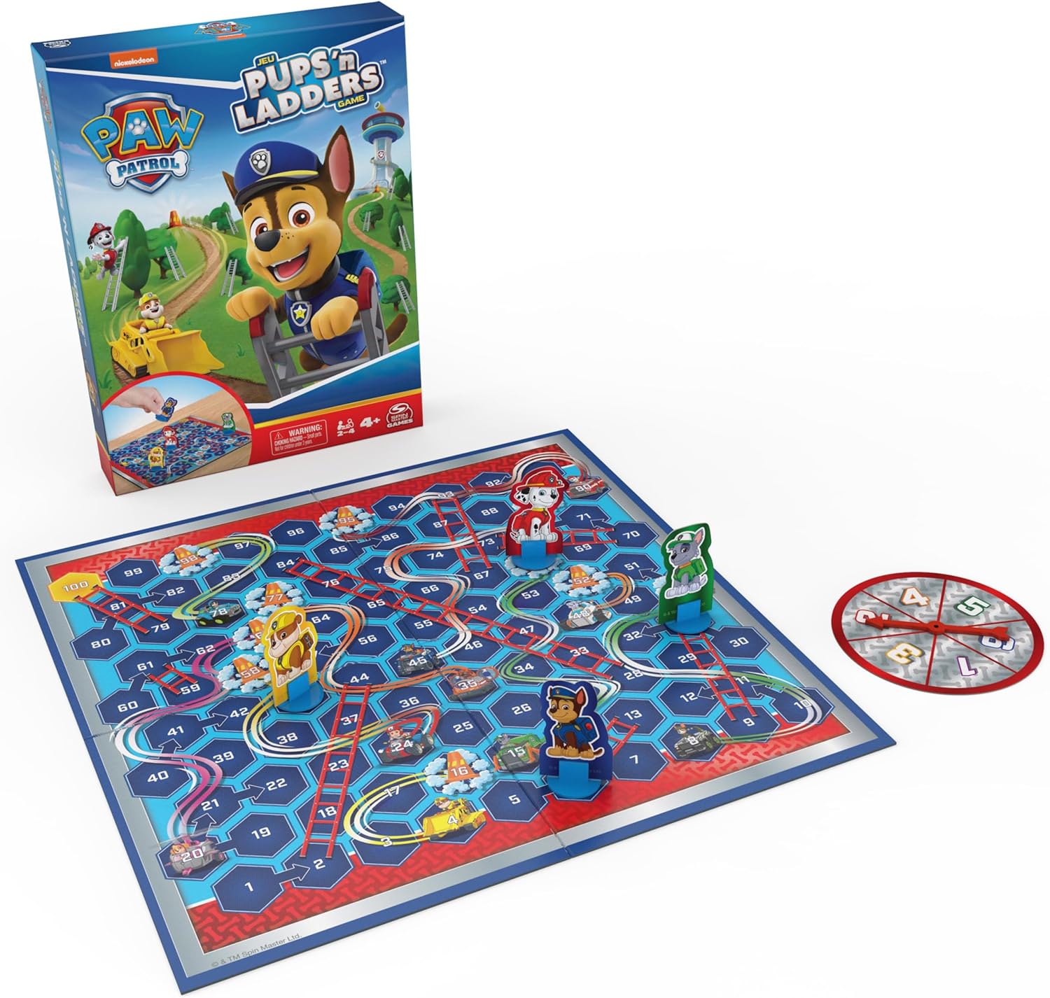 Spin Master Games, PAW Patrol Pups ‘N Ladders Game, PAW Patrol Toys, Classic Activity Toy, for Kids & Family, 2-4 Players, for Ages 4 & Up Paw Patrol Pups ?N Ladders Game